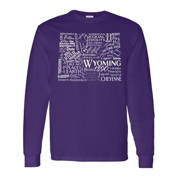 Inktastic Wyoming State Word Salad Long Sleeve T-Shirt