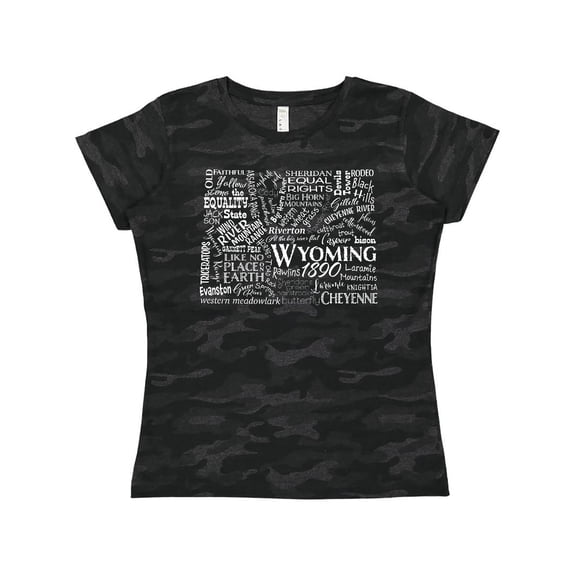 Inktastic Wyoming State Word Salad Women's T-Shirt
