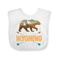 thumbnail image 1 of Inktastic Wyoming Vacation Bear Silhouette Boys or Girls Baby Bib, 1 of 4