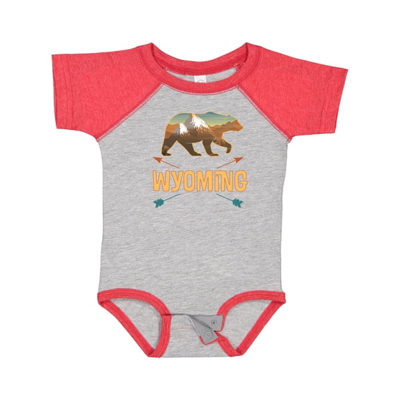 Inktastic Wyoming Vacation Bear Silhouette Boys or Girls Baby Bodysuit