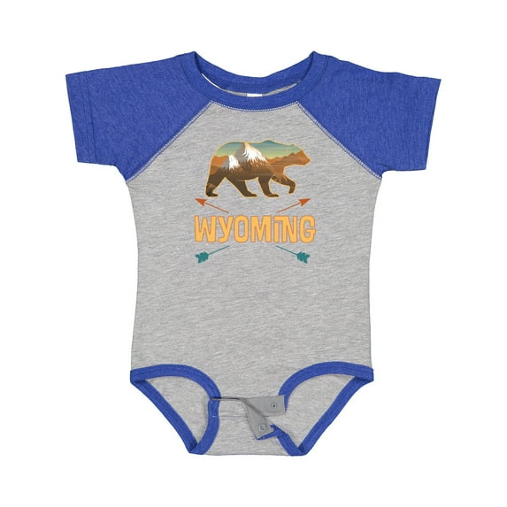 Inktastic Wyoming Vacation Bear Silhouette Boys or Girls Baby Bodysuit