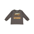 thumbnail image 1 of Inktastic Wyoming Vacation Bear Silhouette Boys or Girls Long Sleeve Toddler T-Shirt, 1 of 5