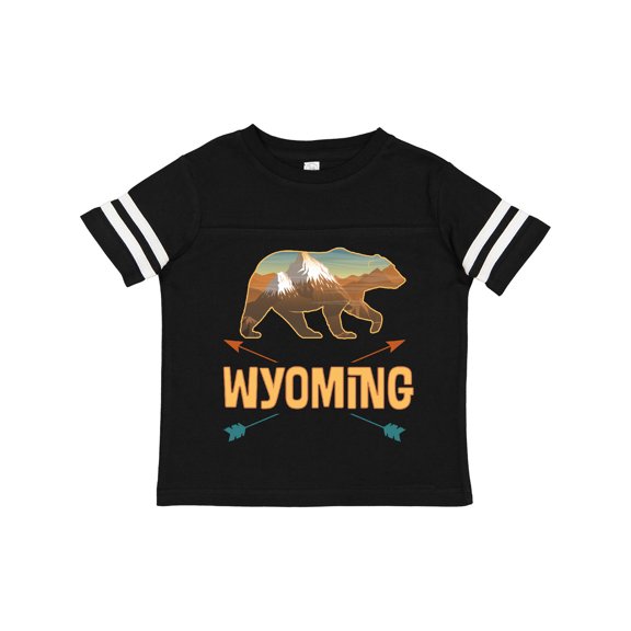 Inktastic Wyoming Vacation Bear Silhouette Boys or Girls Toddler T-Shirt