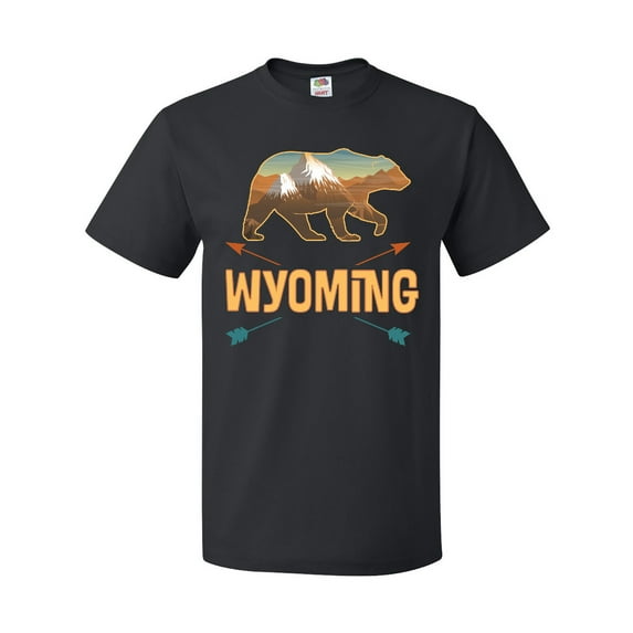 Inktastic Wyoming Vacation Bear Silhouette T-Shirt