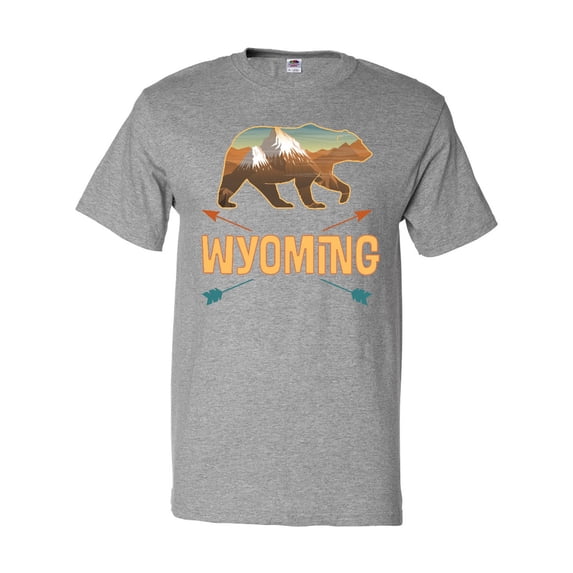 Inktastic Wyoming Vacation Bear Silhouette T-Shirt