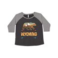 thumbnail image 1 of Inktastic Wyoming Vacation Bear Silhouette Women's Plus Size T-Shirt, 1 of 5
