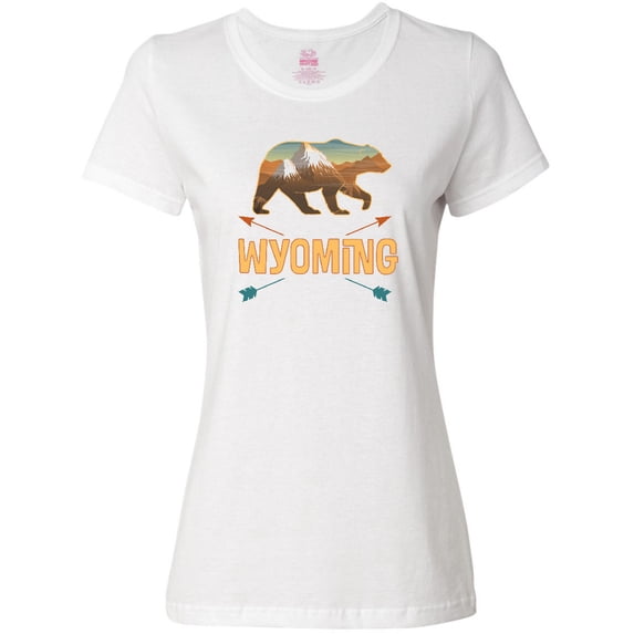 Inktastic Wyoming Vacation Bear Silhouette Women's T-Shirt
