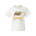 thumbnail image 1 of Inktastic Wyoming Vacation Bear Silhouette Youth T-Shirt, 1 of 5