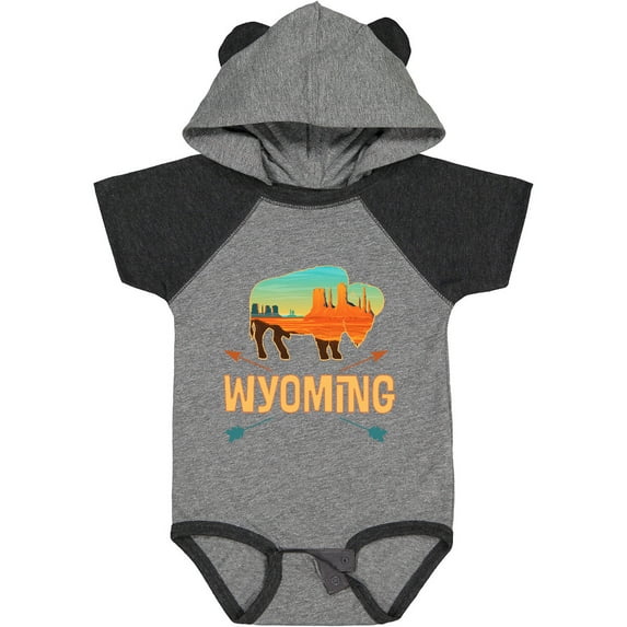 Inktastic Wyoming Vacation Buffalo Silhouette Boys or Girls Baby Bodysuit