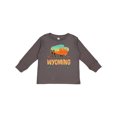 thumbnail image 1 of Inktastic Wyoming Vacation Buffalo Silhouette Boys or Girls Long Sleeve Toddler T-Shirt, 1 of 5