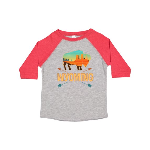 Inktastic Wyoming Vacation Buffalo Silhouette Boys or Girls Toddler T-Shirt