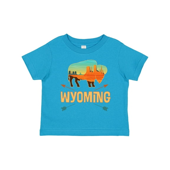 Inktastic Wyoming Vacation Buffalo Silhouette Boys or Girls Toddler T-Shirt