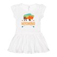 thumbnail image 1 of Inktastic Wyoming Vacation Buffalo Silhouette Girls Baby Dress, 1 of 5