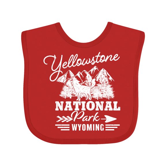 Inktastic Wyoming Yellowstone National Park Boys or Girls Baby Bib