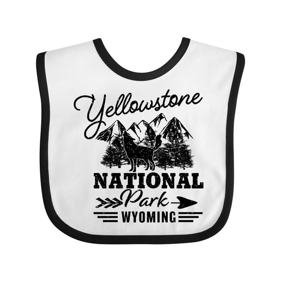 Inktastic Wyoming Yellowstone National Park Boys or Girls Baby Bib