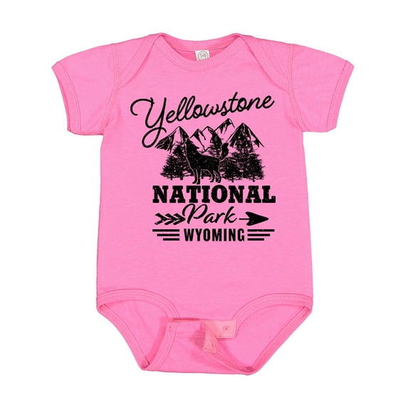 Inktastic Wyoming Yellowstone National Park Boys or Girls Baby Bodysuit