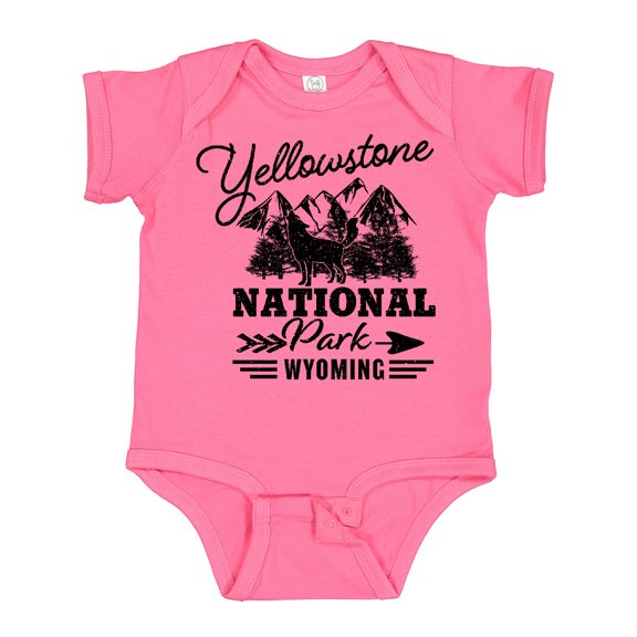 Inktastic Wyoming Yellowstone National Park Boys or Girls Baby Bodysuit