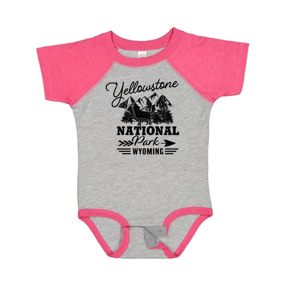 Inktastic Wyoming Yellowstone National Park Boys or Girls Baby Bodysuit