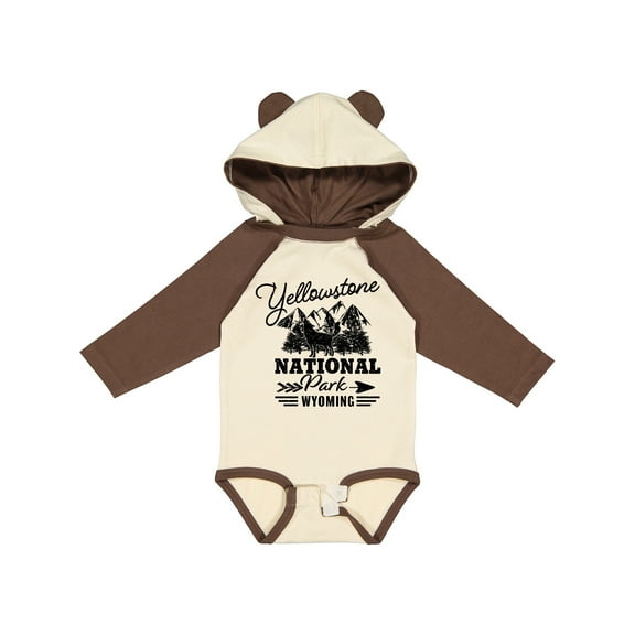 Inktastic Wyoming Yellowstone National Park Boys or Girls Long Sleeve Baby Bodysuit