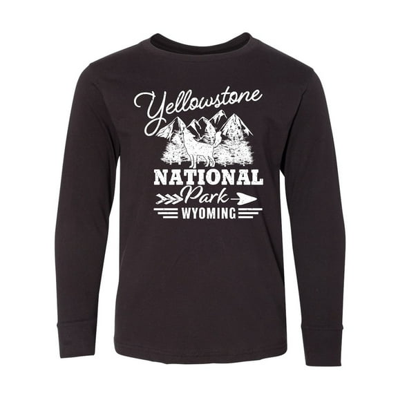 Inktastic Wyoming Yellowstone National Park Long Sleeve Youth T-Shirt