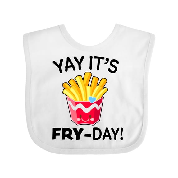 Inktastic Yay Its Fry Day with Cute French Fries Boys or Girls Baby Bib