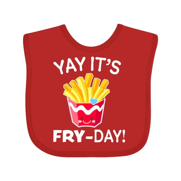 Inktastic Yay Its Fry Day with Cute French Fries Boys or Girls Baby Bib
