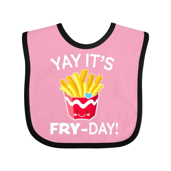 Inktastic Yay Its Fry Day with Cute French Fries Boys or Girls Baby Bib