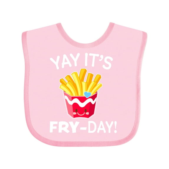 Inktastic Yay Its Fry Day with Cute French Fries Boys or Girls Baby Bib