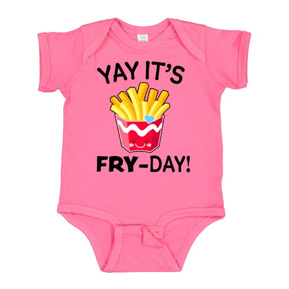 Inktastic Yay Its Fry Day with Cute French Fries Boys or Girls Baby Bodysuit
