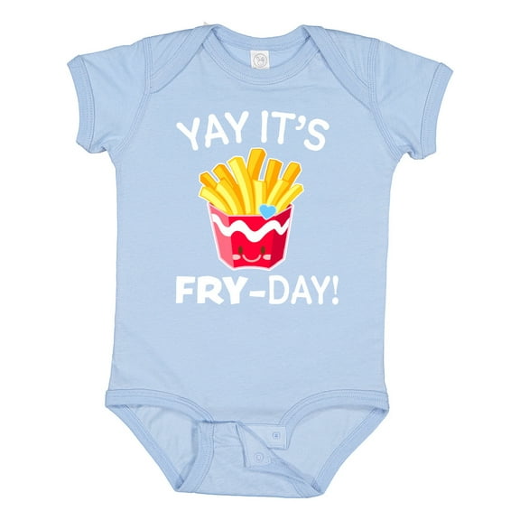 Inktastic Yay Its Fry Day with Cute French Fries Boys or Girls Baby Bodysuit