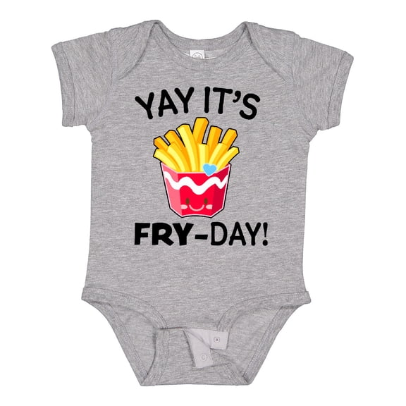 Inktastic Yay Its Fry Day with Cute French Fries Boys or Girls Baby Bodysuit