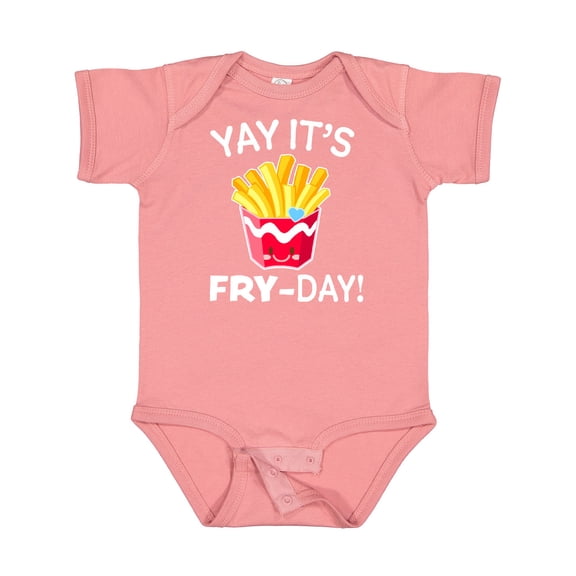 Inktastic Yay Its Fry Day with Cute French Fries Boys or Girls Baby Bodysuit