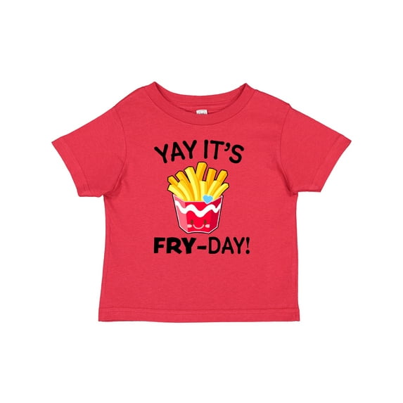 Inktastic Yay Its Fry Day with Cute French Fries Boys or Girls Baby T-Shirt