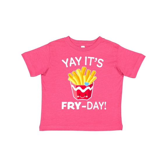Inktastic Yay Its Fry Day with Cute French Fries Boys or Girls Toddler T-Shirt