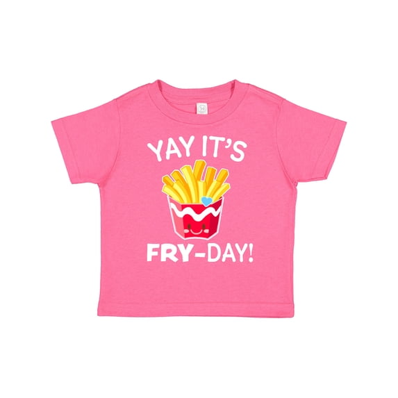 Inktastic Yay Its Fry Day with Cute French Fries Boys or Girls Toddler T-Shirt