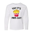 thumbnail image 1 of Inktastic Yay Its Fry Day with Cute French Fries Long Sleeve Youth T-Shirt, 1 of 5