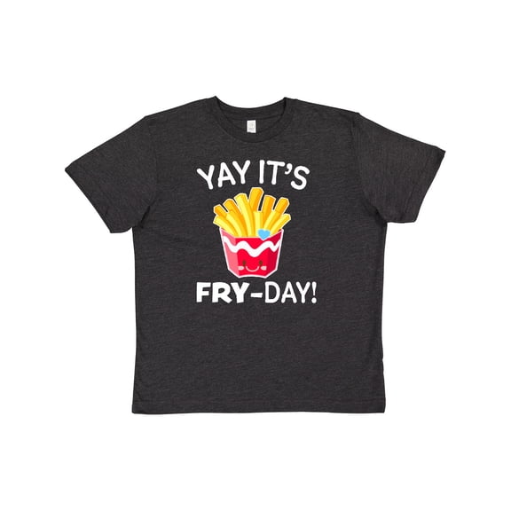 Inktastic Yay Its Fry Day with Cute French Fries Youth T-Shirt