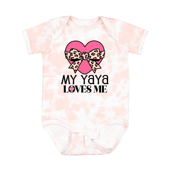 Inktastic Yaya Loves Me Girls Valentine Grandchild Girls Baby Bodysuit
