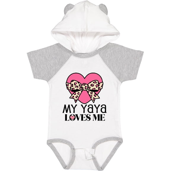 Inktastic Yaya Loves Me Girls Valentine Grandchild Girls Baby Bodysuit