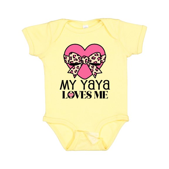Inktastic Yaya Loves Me Girls Valentine Grandchild Girls Baby Bodysuit
