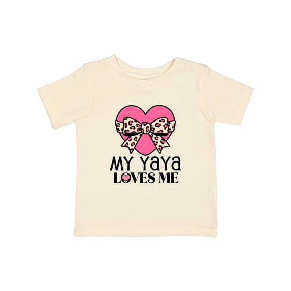 Inktastic Yaya Loves Me Girls Valentine Grandchild Girls Baby T-Shirt