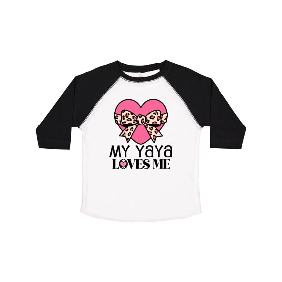 Inktastic Yaya Loves Me Girls Valentine Grandchild Girls Toddler T-Shirt