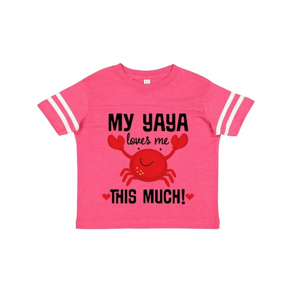 Inktastic Yaya Loves Me Grandson Boys or Girls Toddler T-Shirt