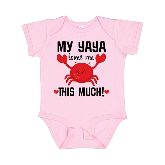 Inktastic Yaya Loves Me Grandson Boys or Girls Baby Bodysuit