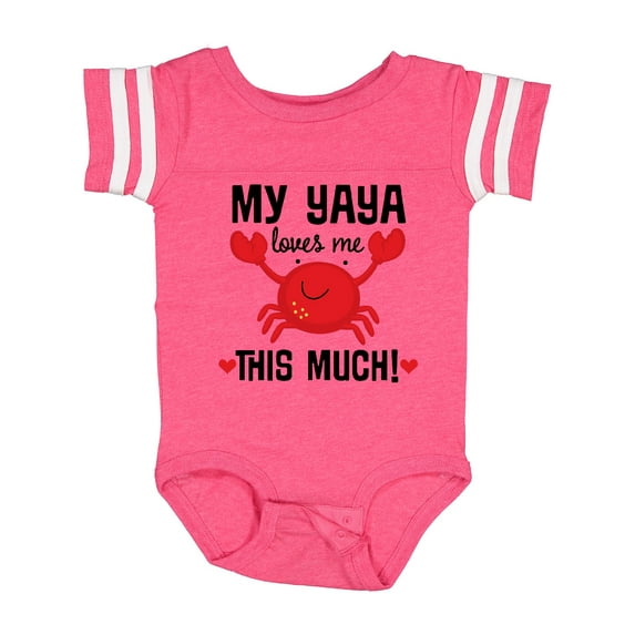 Inktastic Yaya Loves Me Grandson Boys or Girls Baby Bodysuit
