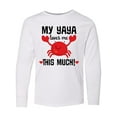 thumbnail image 1 of Inktastic Yaya Loves Me Grandson Gift Long Sleeve Youth T-Shirt, 1 of 5