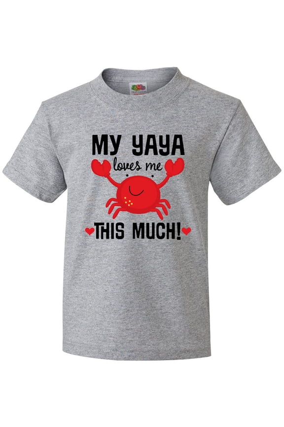 Yaya Loves Me Grandson Gift Youth T-Shirt