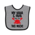 thumbnail image 1 of Inktastic Yaya and Papa Love Me Grandchild Boys or Girls Baby Bib, 1 of 4