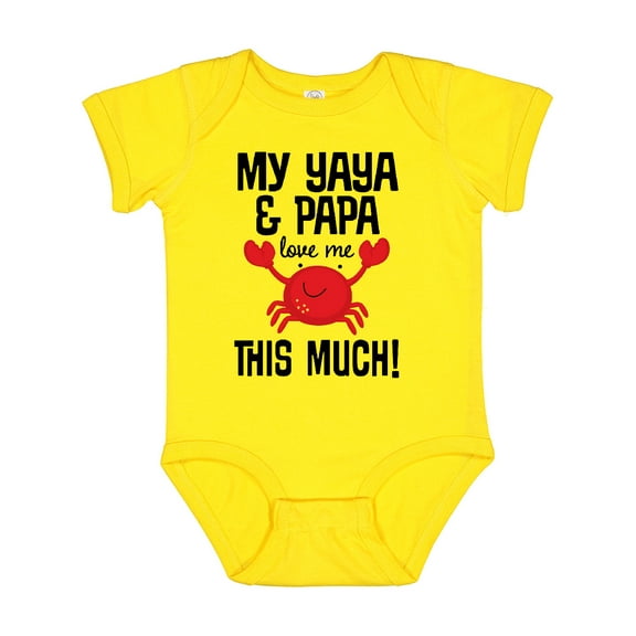 Inktastic Yaya and Papa Love Me Grandchild Boys or Girls Baby Bodysuit