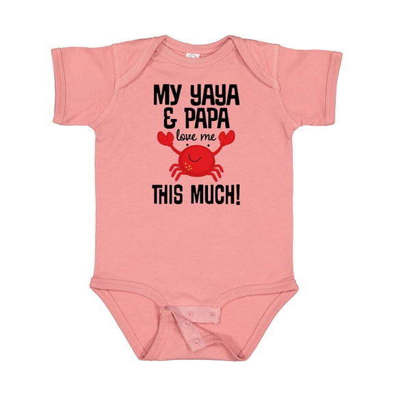 Inktastic Yaya and Papa Love Me Grandchild Boys or Girls Baby Bodysuit